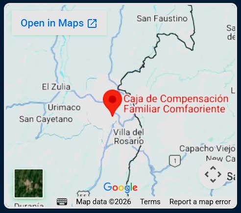Mapa de ubicación de ComfaOriente, Av. 2da #13-75 barrio La Playa, Cúcuta