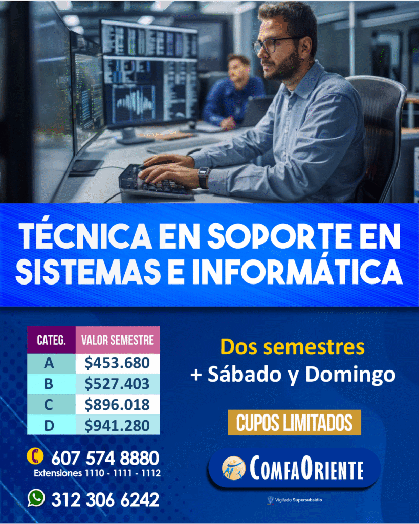 carrera técnica soporte sistemas informática